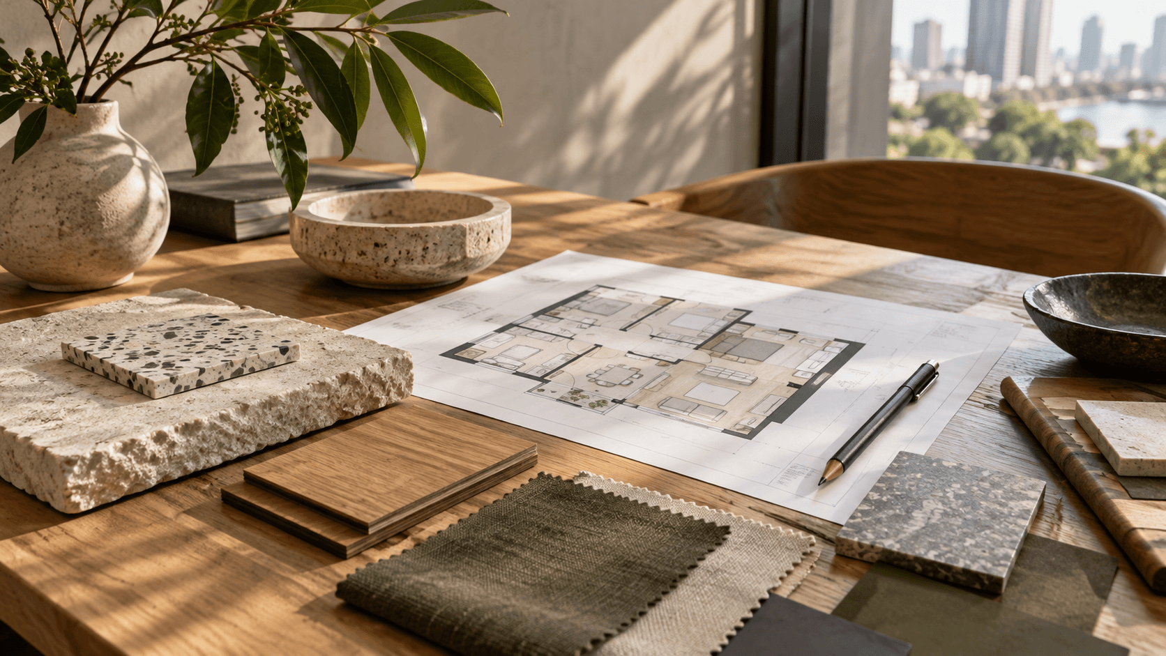 Material and layout concept for Bang Na Pool Villa